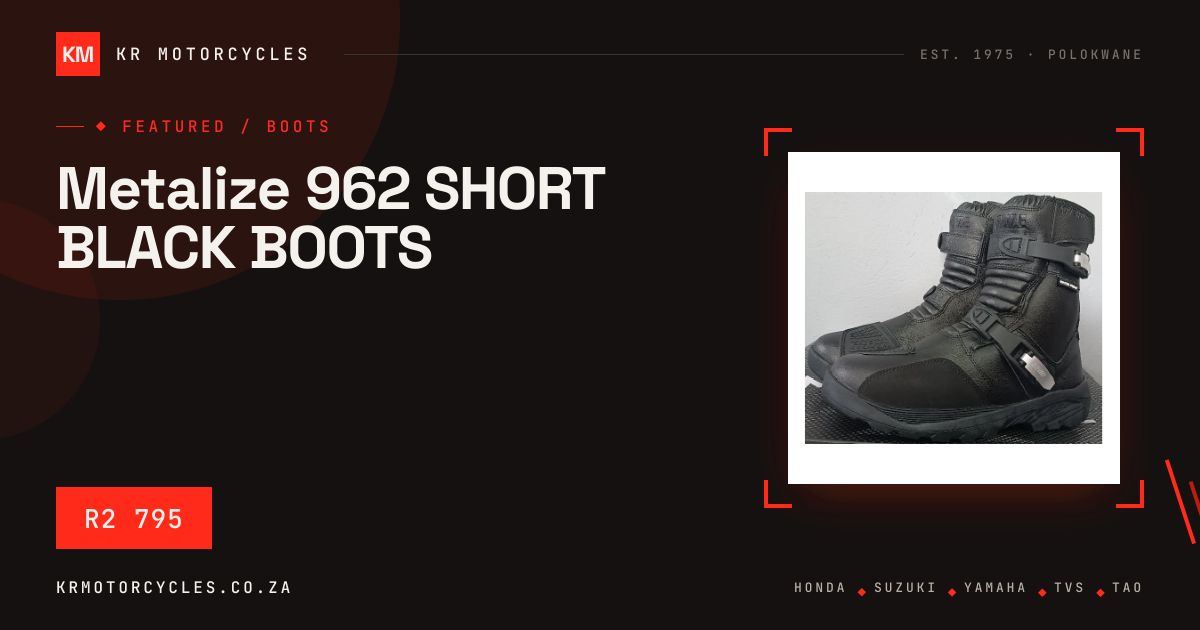 Metalize 962 SHORT BLACK BOOTS | KR Motorcycles